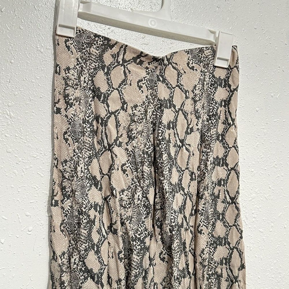 American Eagle Outfitters Womens XS Beige Neutral Snake Print Midi Skirt Casual - Picture 3 of 12